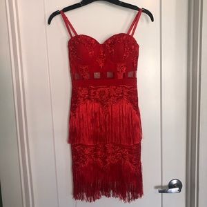 Guess Dixie Fringe Bustier Dress